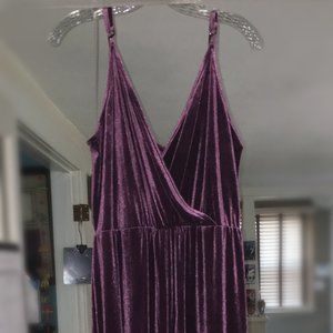 *NWT* Purple Velvet Jumpsuit (XL)